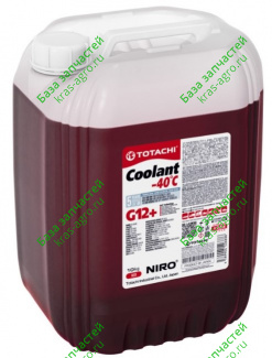 Антифриз TOTACHI NIRO Coolant Red -40C (красный) G12+ 20кг 