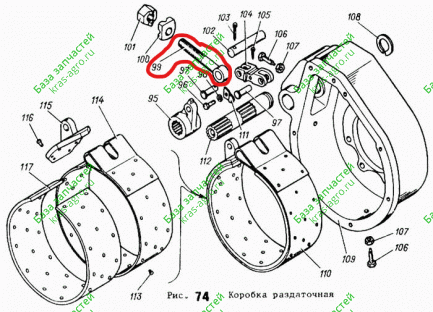 Тяга тормоза регулировочная 60-40-060
