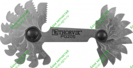 Набор резьбовых шаблонов для наружных резьб (20пр) (Thorvik) PG20S