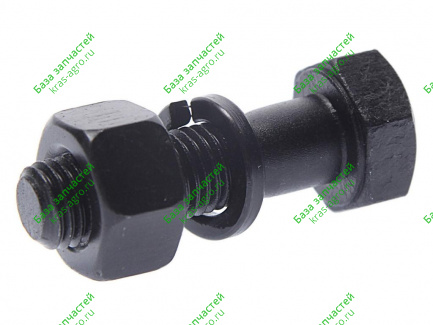 Болт М10х1.25х35 карданный с гайкой и гровером MEGAPOWER 15970931СБ/900-00-004