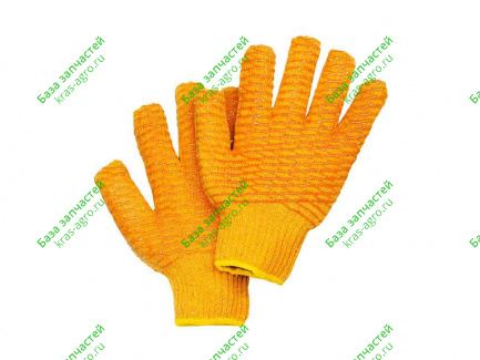 Вязанные перчатки с нескользящей полимерной сеткой, размер M 0000-884-1109