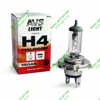 Лампа 12V 60/55W P43t Н4 AVS 78141