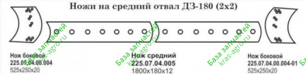Комплект ножей ДЗ-298 отвала 2х2 