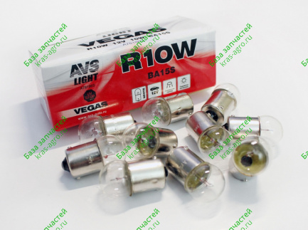 Лампа 12V 10W BA15s (габарит.) AVS 78186