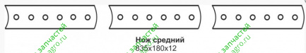 Комплект ножей ДЗ-180 отвала 2х3 