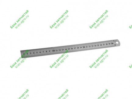 Линейка 400мм нерж сталь двухсторонняя шкала (Biber) 40163
